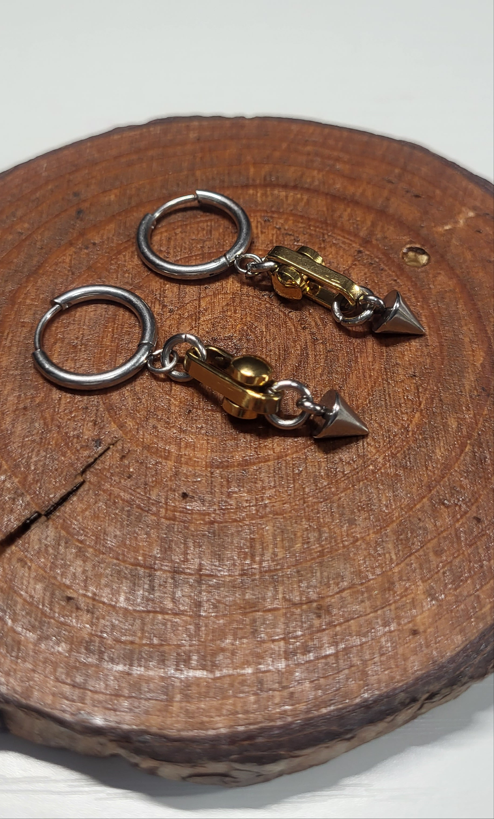 Geometric Two-Tone Earrings