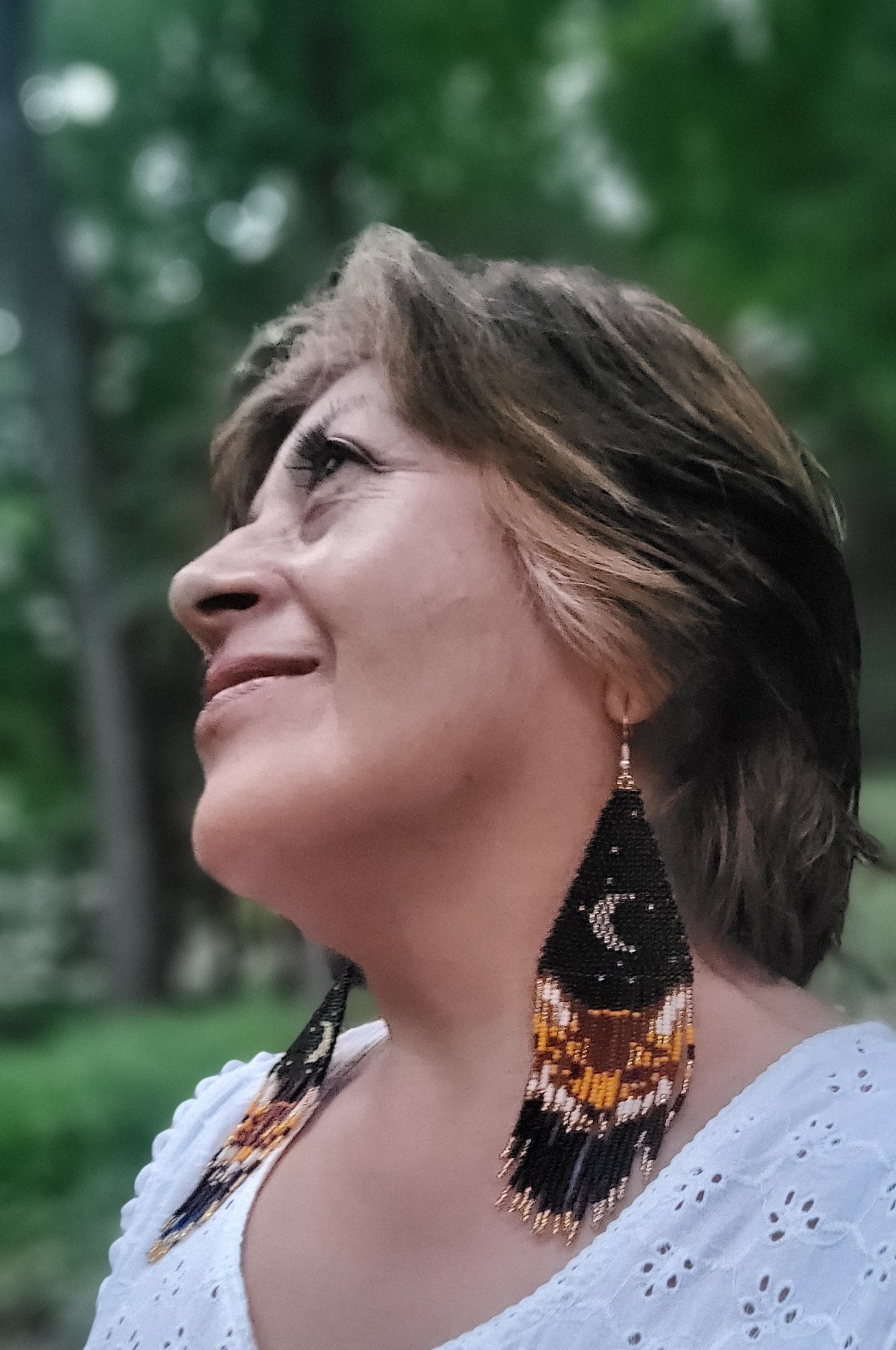 Black Wolf Earrings