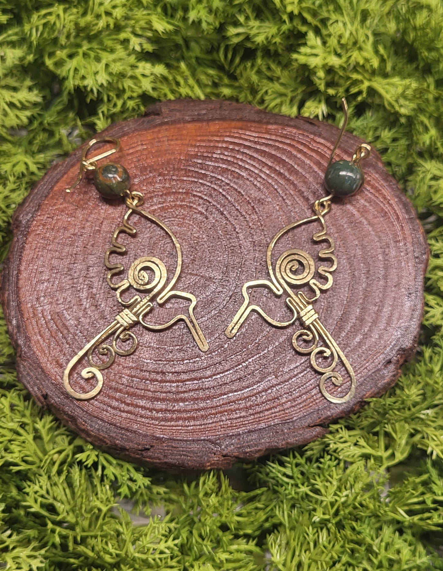 Unakite Hummingbird Earrings