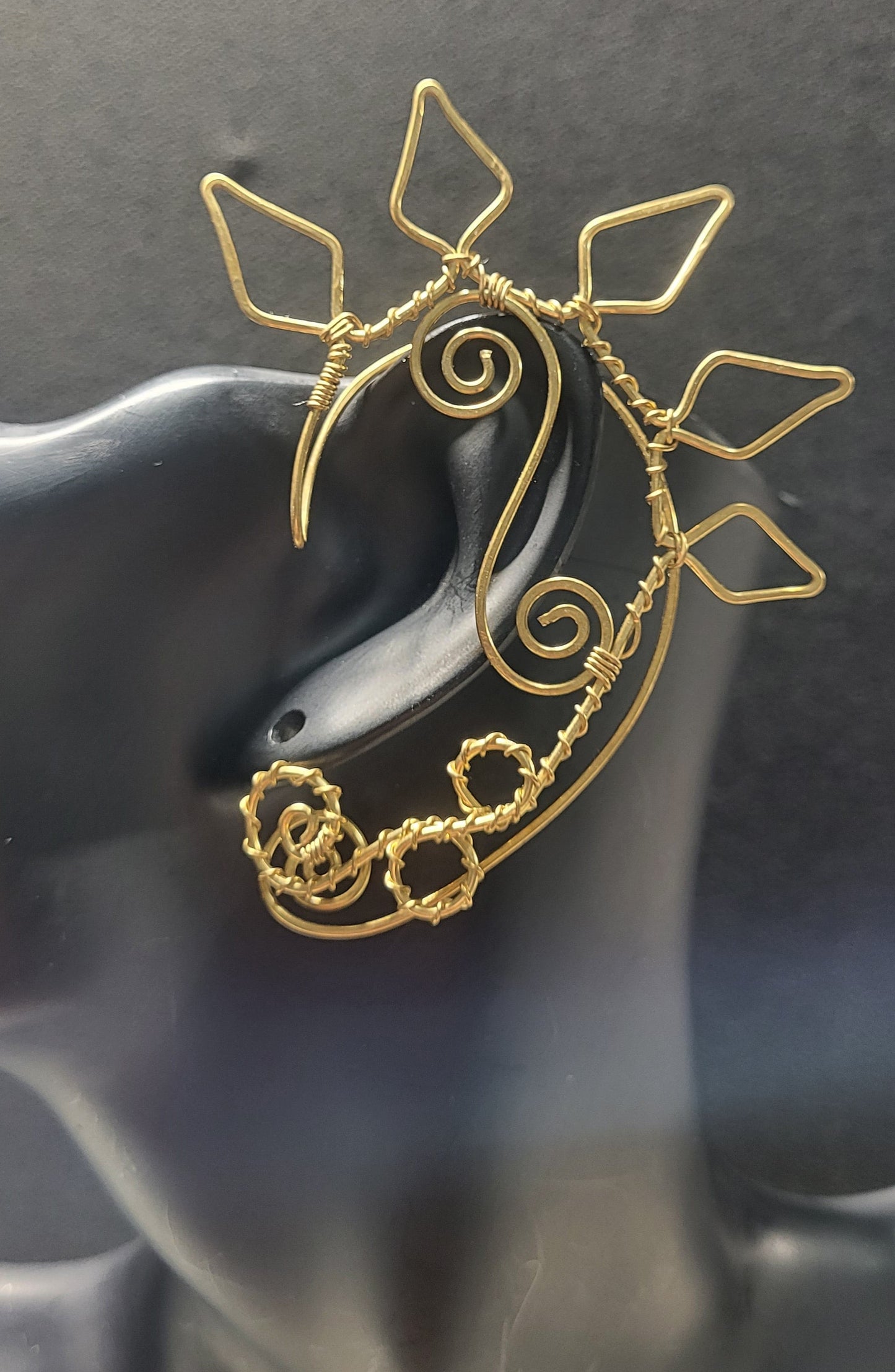 " Leave Style " Brass Ear Cuff