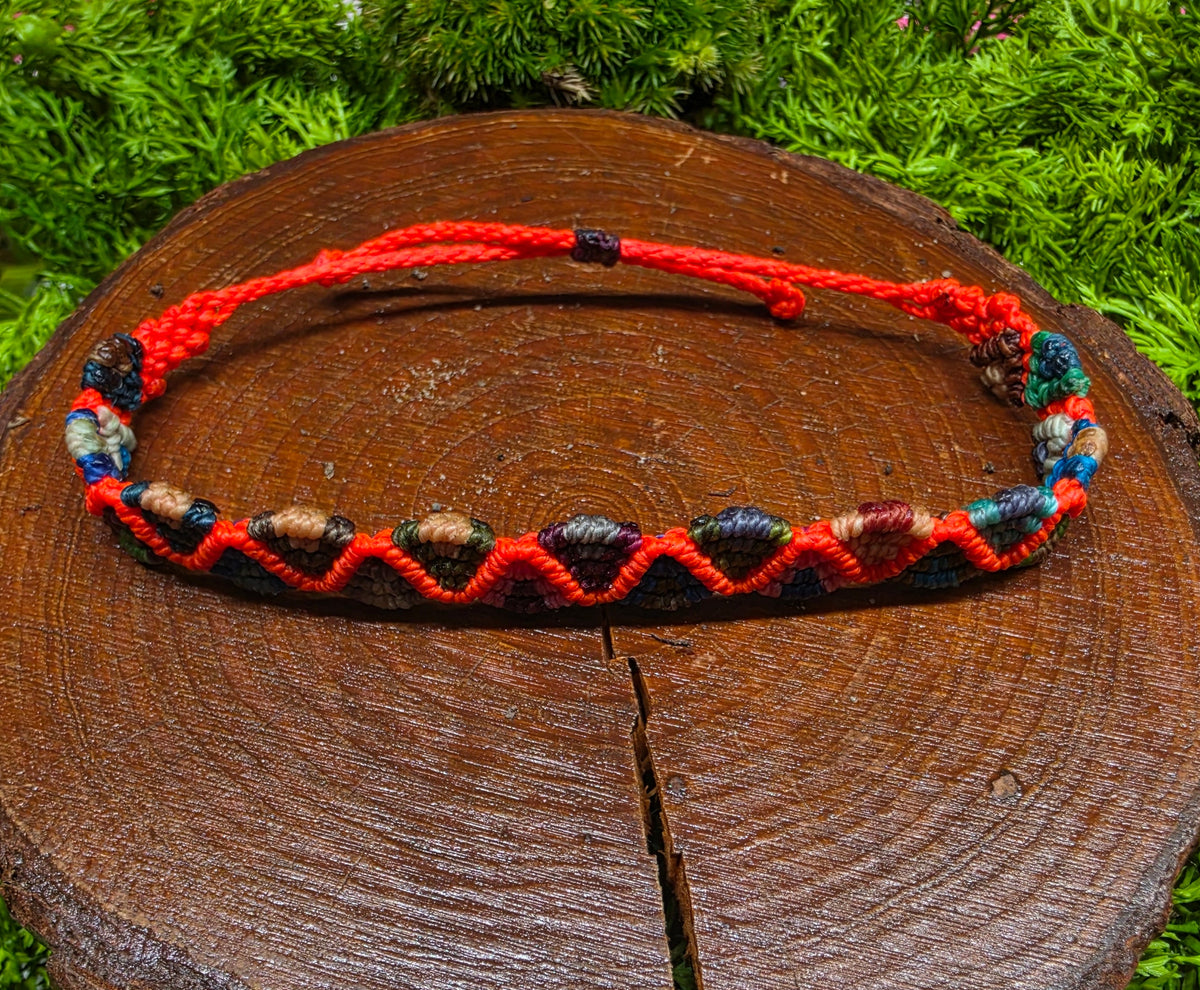 Orange ajustable bracelet