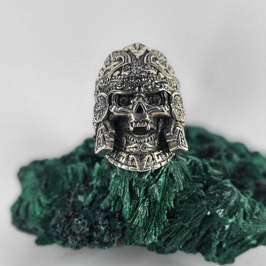 Sun God Aztec Ring Silver