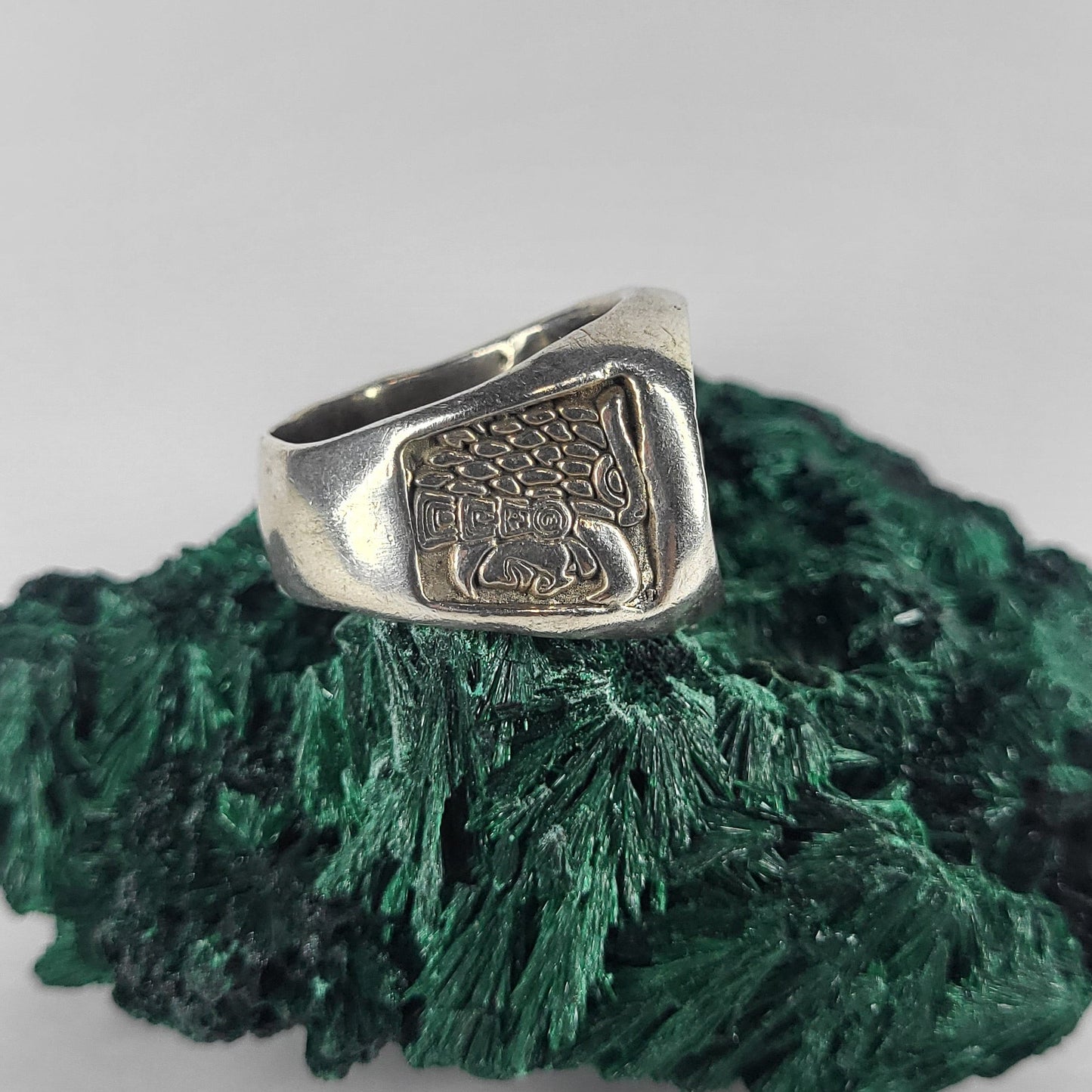 Aztec Calendar Ring Silver 925