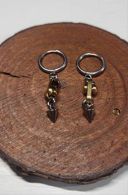 Geometric Two-Tone Earrings