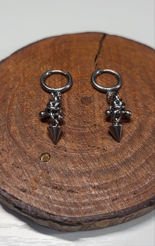 Mini Spike Hoop Earrings