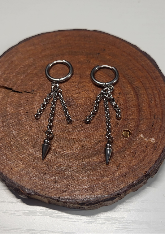 Chain & Spike Hook Earrings