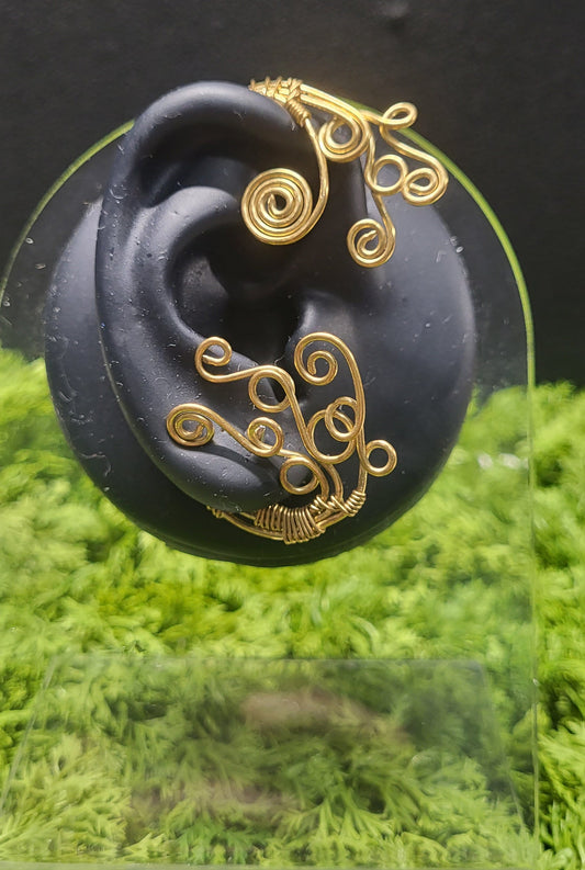 "Ivy Style " Brass Ear Cuff