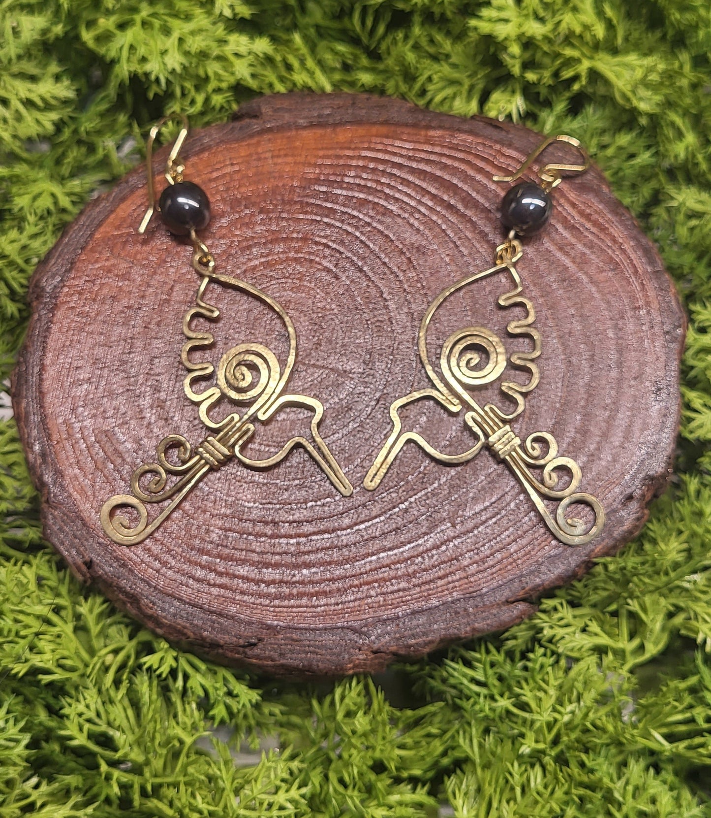 Hematite Hummingbird Earrings