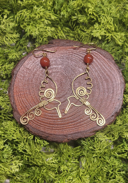 Hummingbird carnelian Earrings