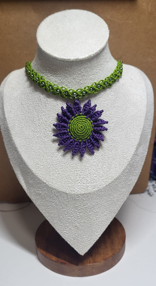 Purple Flower chokers