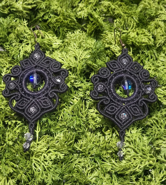 Mandala Macrame Earrings