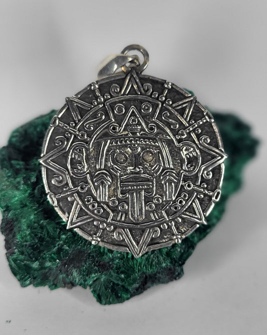 Calendar Aztec Pendant Necklace