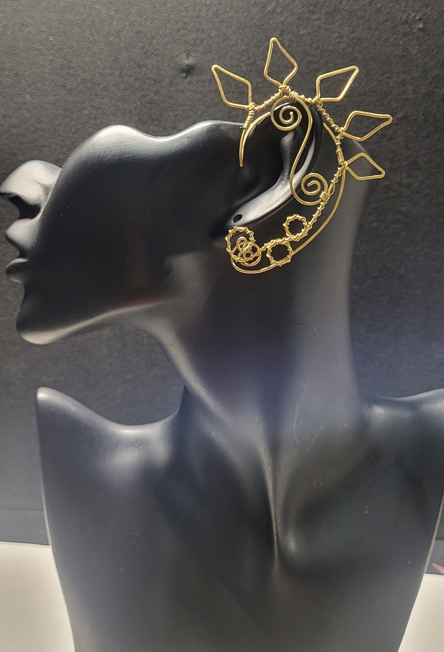 " Leave Style " Brass Ear Cuff