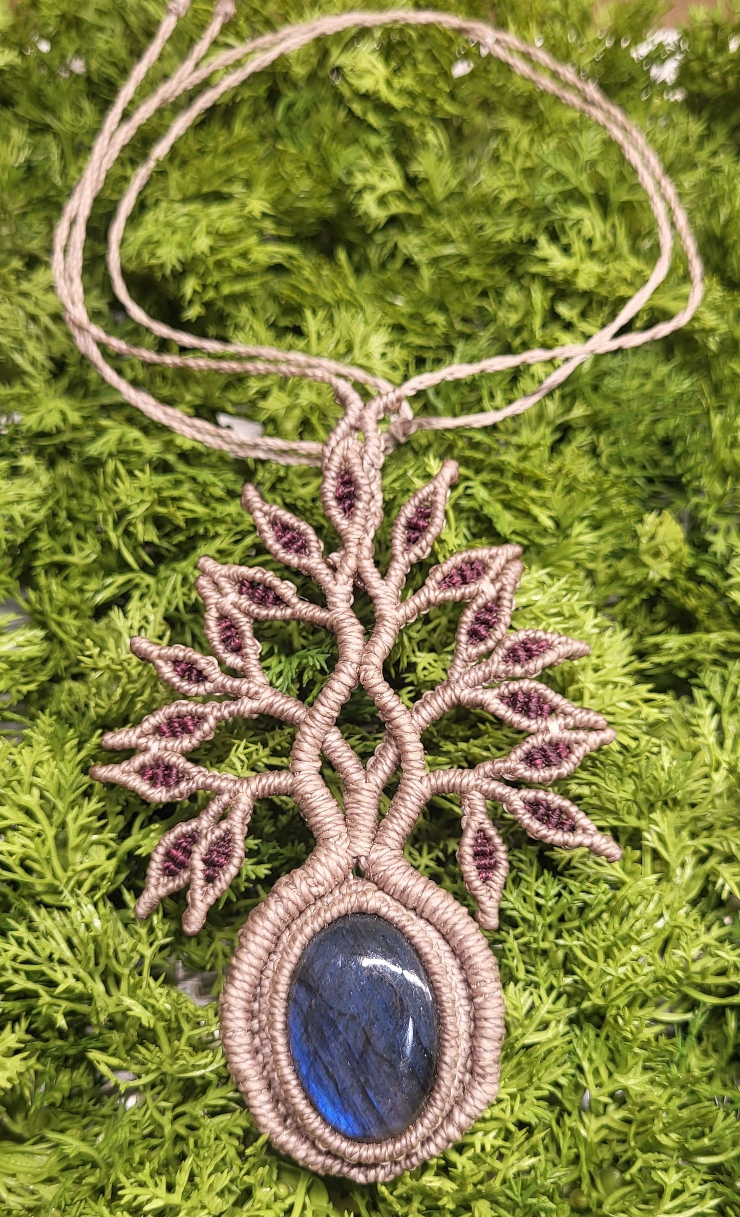 Blue labradorite tree life Necklace