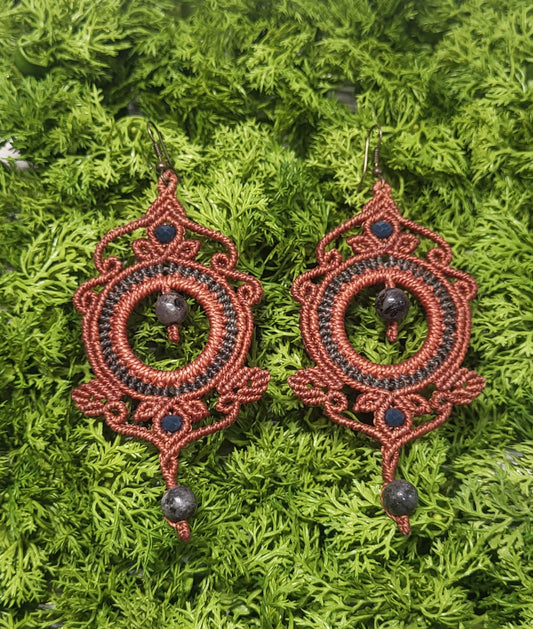 Flower Macrame Earrings