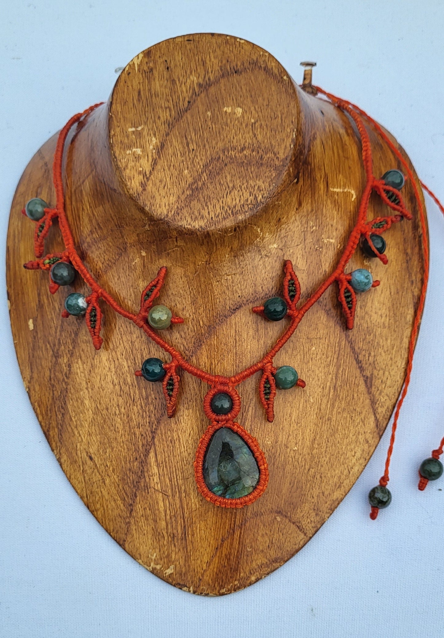 Orange Climbing Plant Necklace