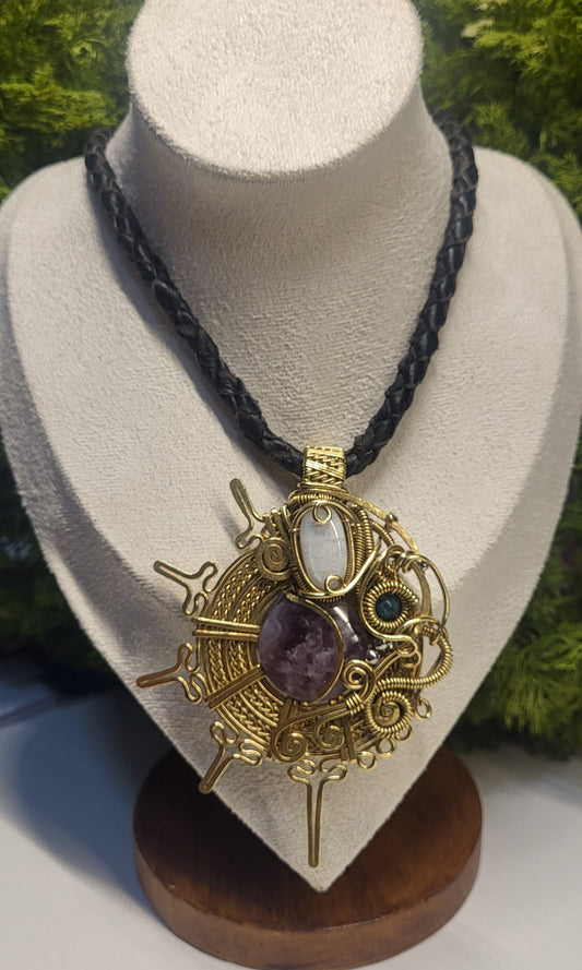 Amethyst Sun Neclkace