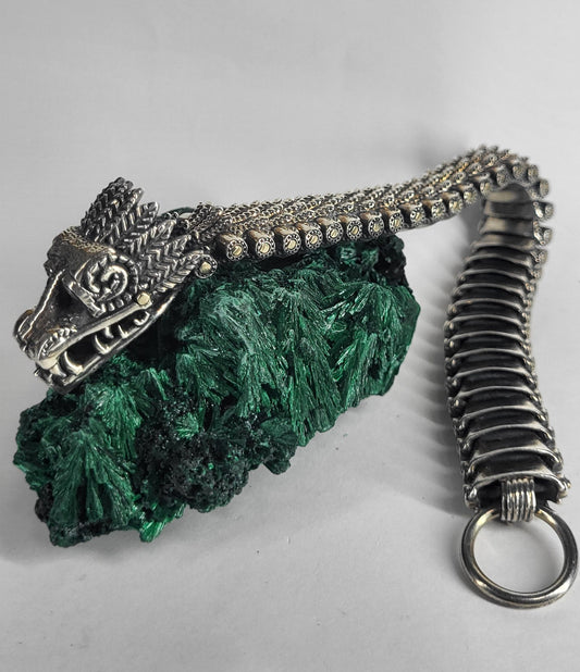 Quetzatcoatl Sterling Silver Bracelet