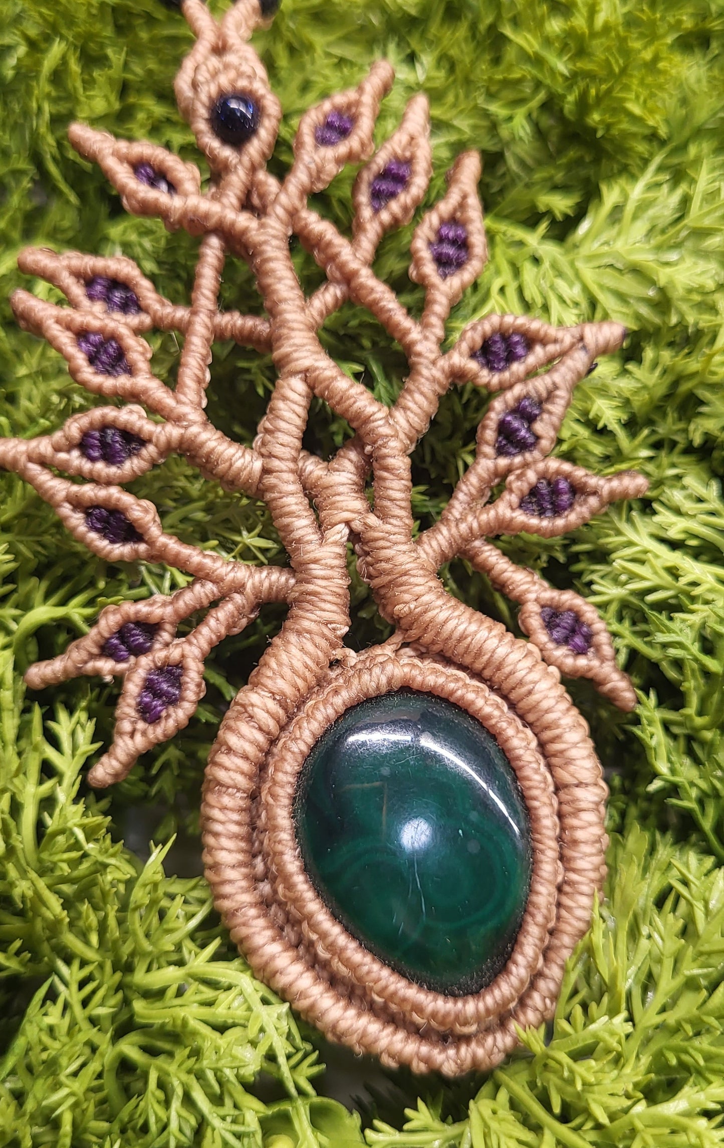 Malachite Tree Life Neclkace