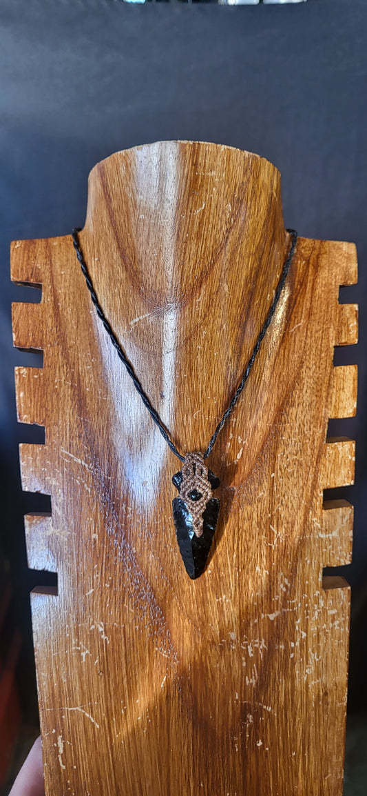 Obsidian Arrow Necklace